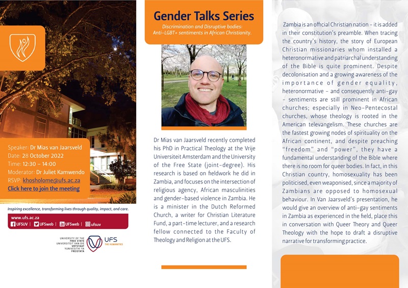 Gender Talk Series - Mias van Jaarsveld