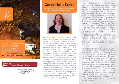 Gender Talk Series - Stephanie Cawood