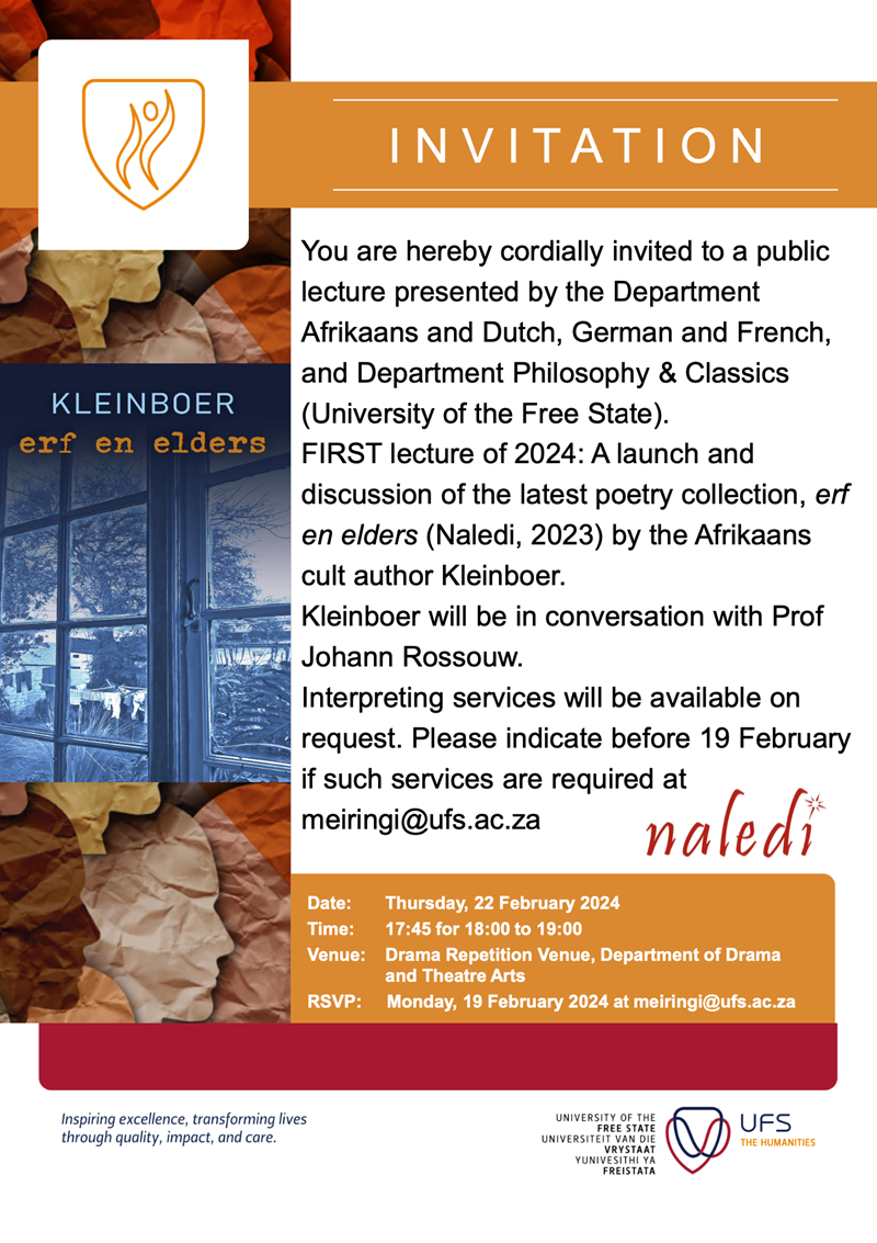 Humanities Invite - Kleinboer