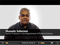 Prof Hussein Solomon introduction: video