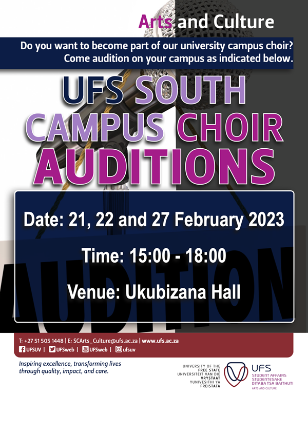 Arts and Culture SC Choir Auditions 2023