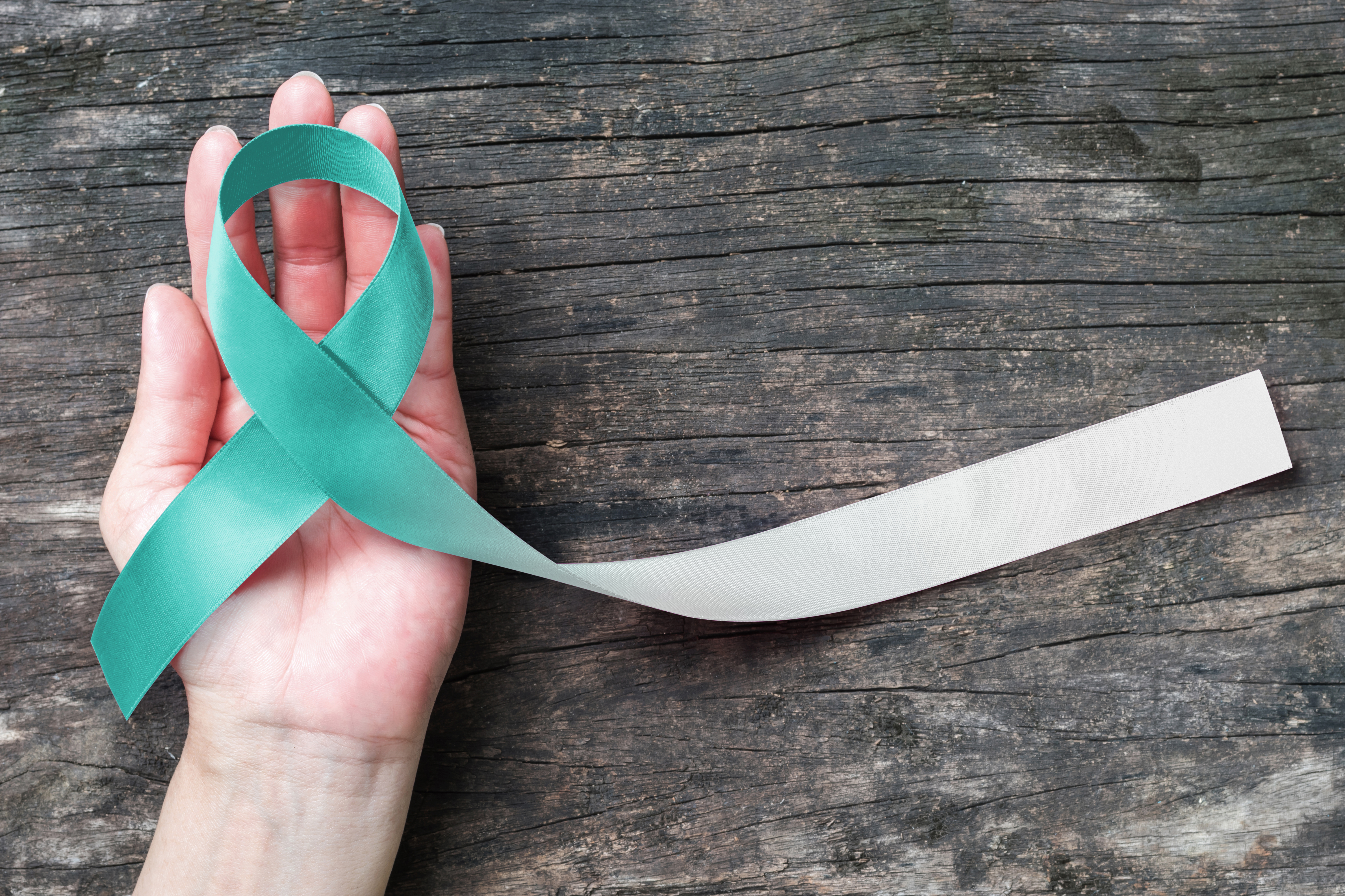 Cervical cancer awareness ribbon