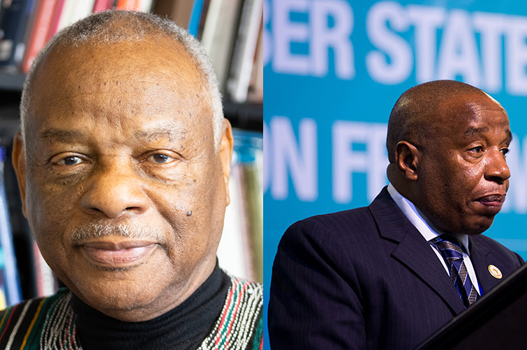 Dr Khabele Motlosa and Prof Molefi Kete Asante