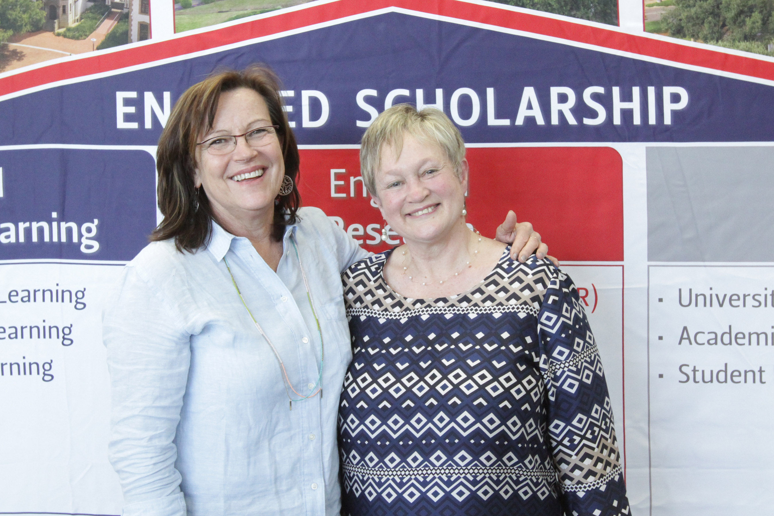 Diana Hornby, Director of Community Engagement at Rhodes University and a speaker at the conference, with Karen Venter.