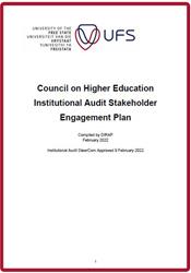 UFS Institutional Audit Stakeholder Engagement Plan