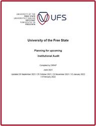UFS Institutional Audit Project Plan