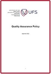 UFS Quality Assuarance policy