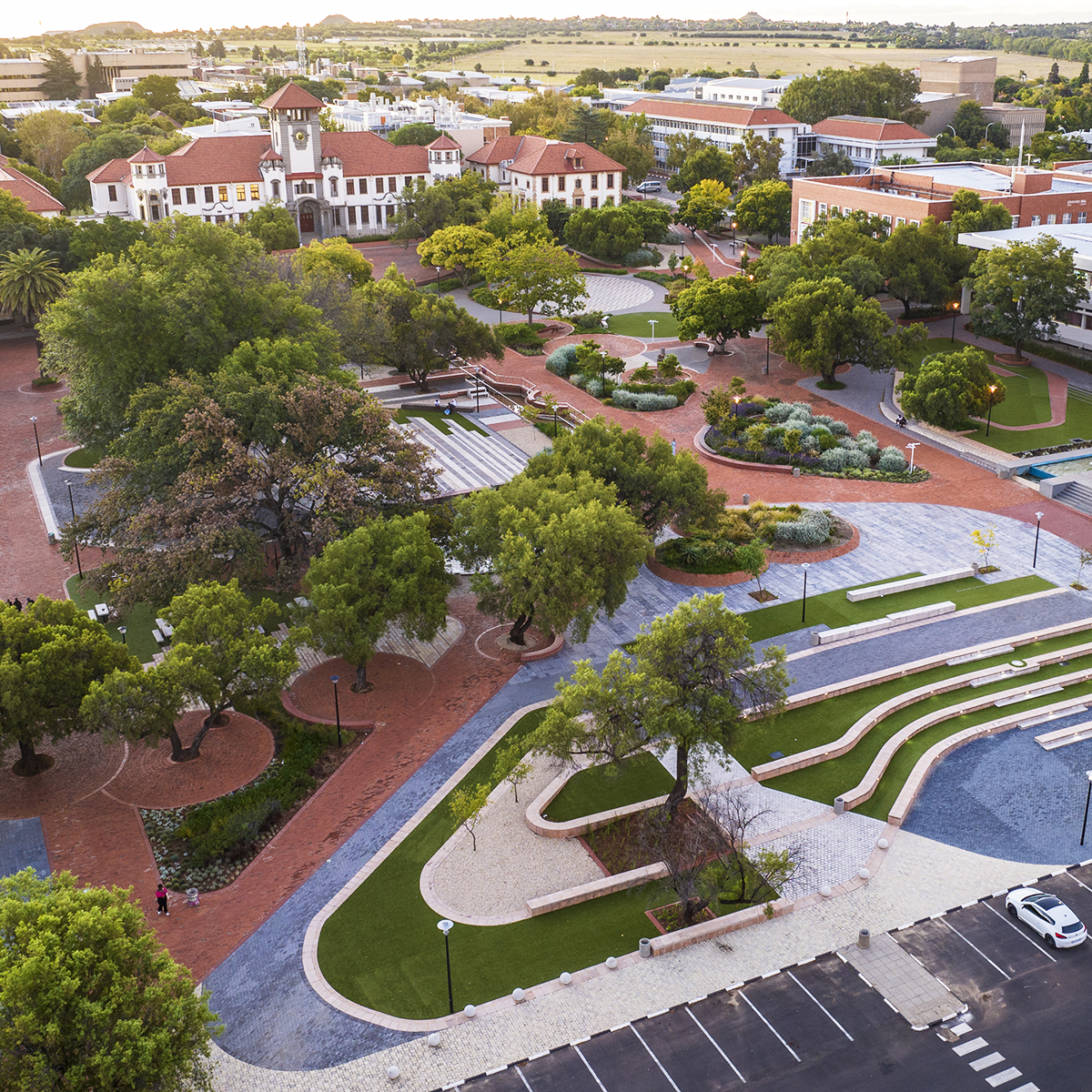 Main Building and Surrounding Gardens