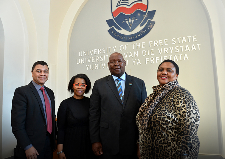 Prof Francis Petersen, Prof Puleng LenkaBula, William Bulwane and Min Thoko Didiza