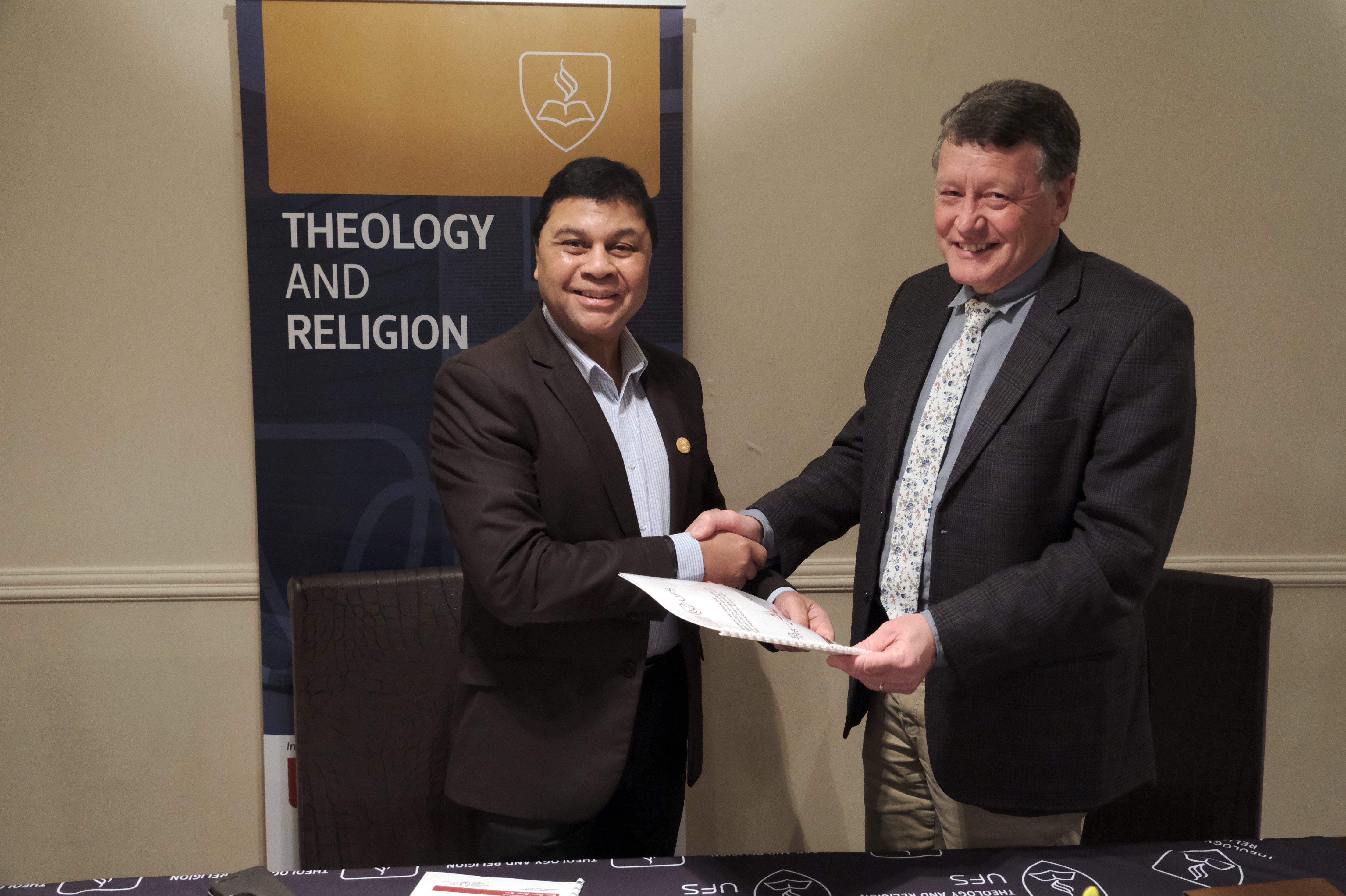 Prof Francis Petersen and Rev Jan Lubbe