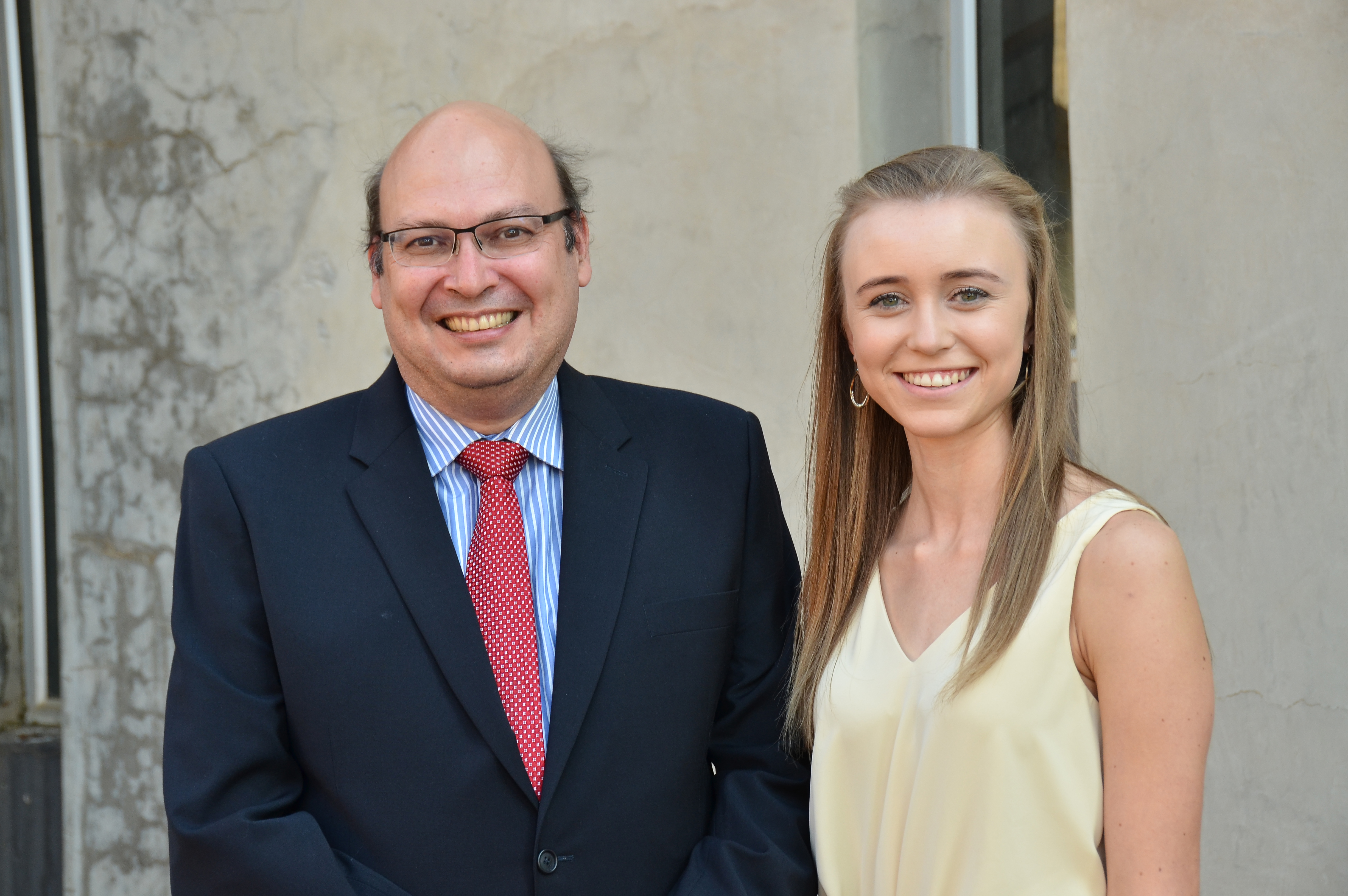 Prof Prinsloo and Minee van den Berg