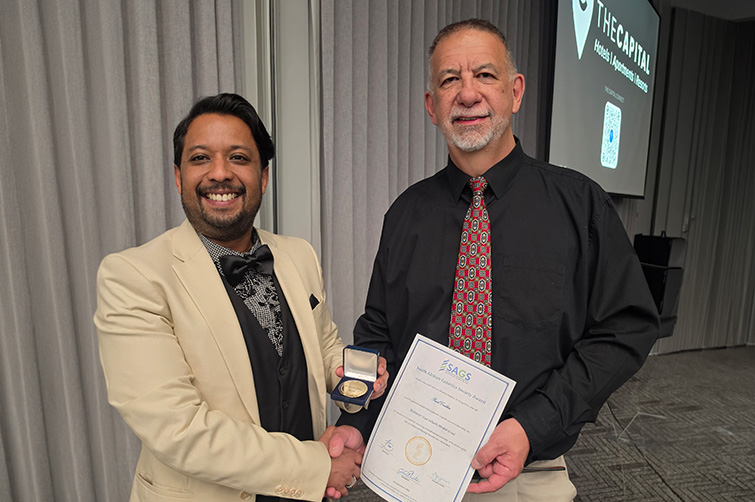 Prof Paul Grobler and Clint Rhode from the SAGS