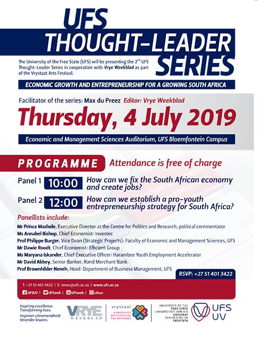 UFS Thought-Leader Series Programme