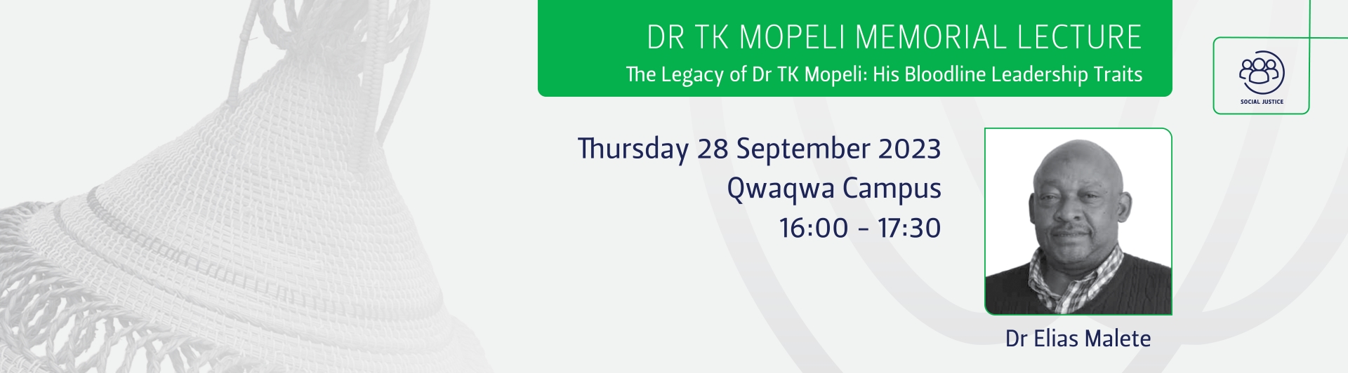 Dr TK Mopeli Memorial Lecture 2023