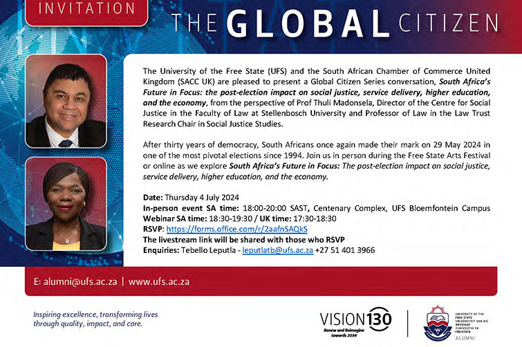 Global Citizen Invitation Prof Thuli Madonsela 4 July 2024