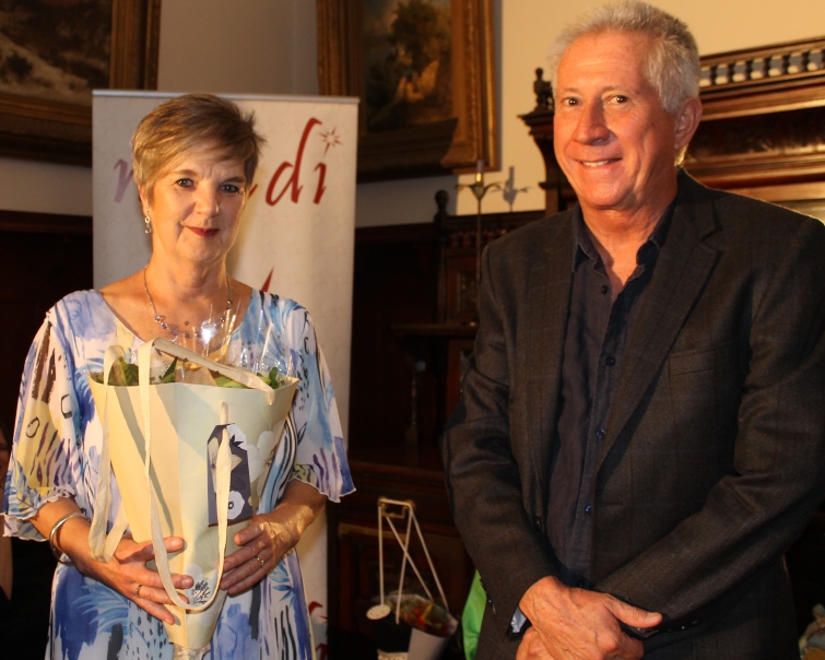 Prof Henning Pieterse presented a bouquet of flowers to Ida Meiring, thanking her for her responsibility in keeping the departmental archive (relevant for the publication) up to date.