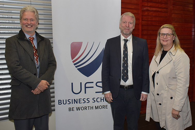 Prof Phillipe Burger, Prof Peter Rosseel and Prof Liezel Massyn