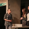 Lorenzo Dampies, Juné Pretorius, Anneri Bisschoff in "Omhoog" - photo by Juan Pinnick