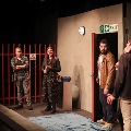 Lorenzo Dampies, Juné Pretorius, CW Laten, Anneri Bisschoff, Paquot in "Omhoog" - photo by Juan Pinnick