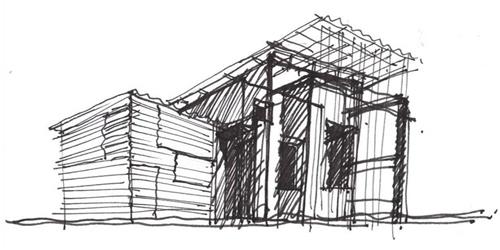 Description: Architecture Keywords: house, earth unit, sketch