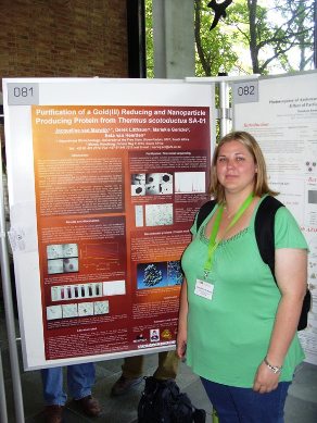 Description: Microbial  Biochemical and Food Biotechnology Keywords: Jacqueline van Marwijk, Jacqui, Gold, Gold conference, 5th International Conference on Gold Science, Technology and its Applications, Heidelberg, Germany