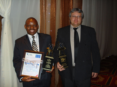NSTF Awards Description: Physics Keywords: NTSF, Dr Ntwaeaborwa, Prof Sward, award, National Science and Technology Forum