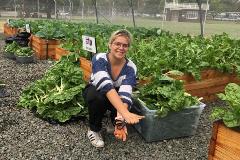 Vegetable Tunnels students harvesting