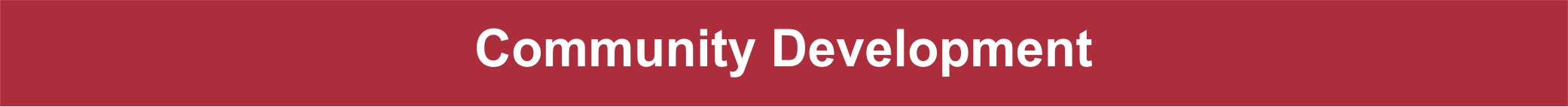 Header - Community Development Header - Community Development