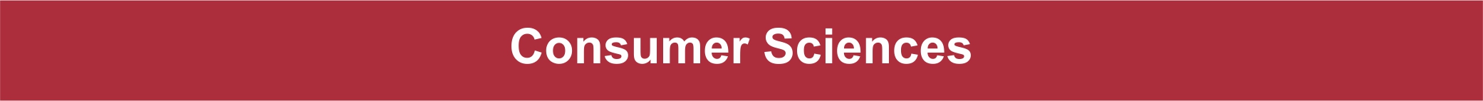 Consumer Sciences Header