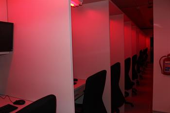 Sensory Lab Tasting Area with Red light