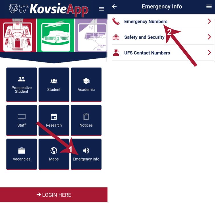 KovsieApp Home/Landing Page