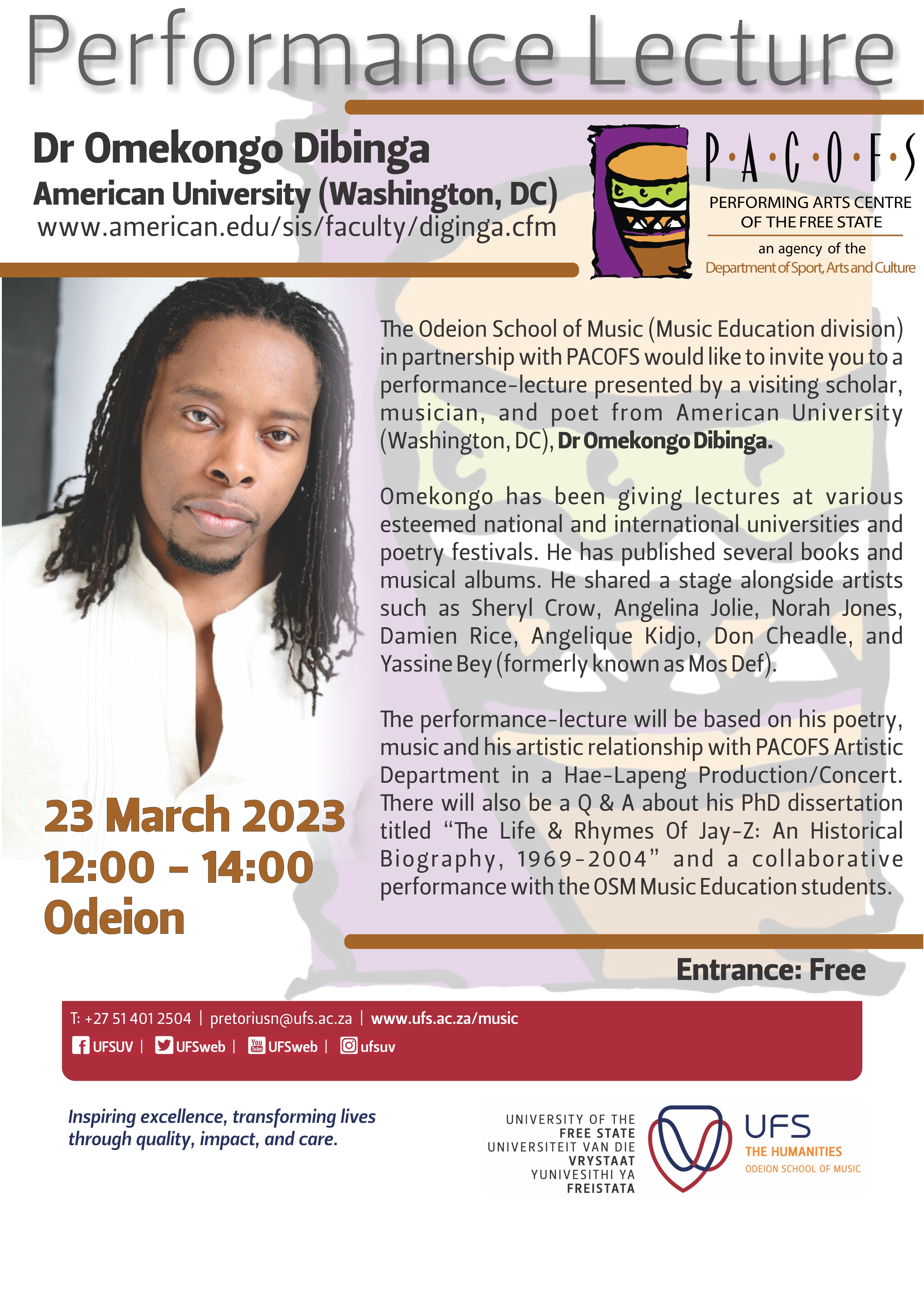 Sonkanise Nkosi lecture recital 23 March 2023