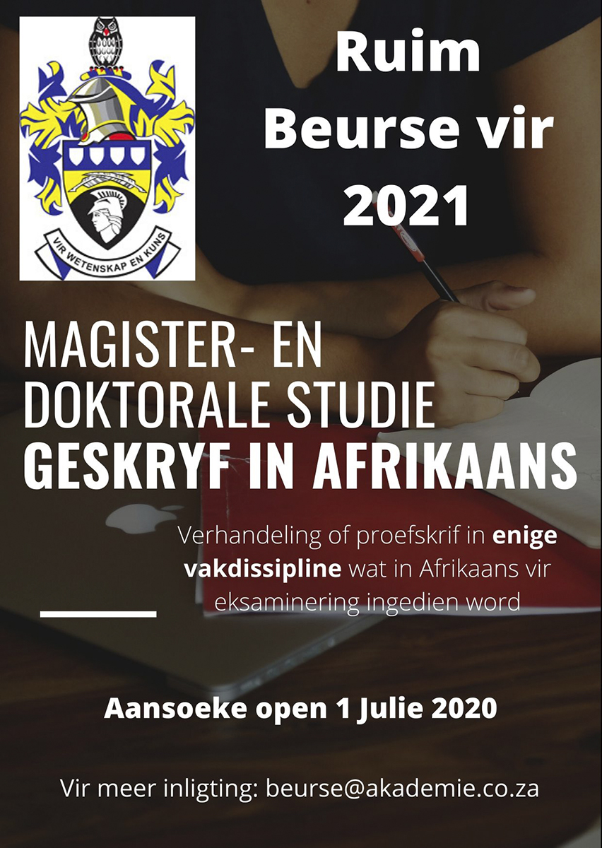 Akademiebeurse vir Magister -En Doktorale