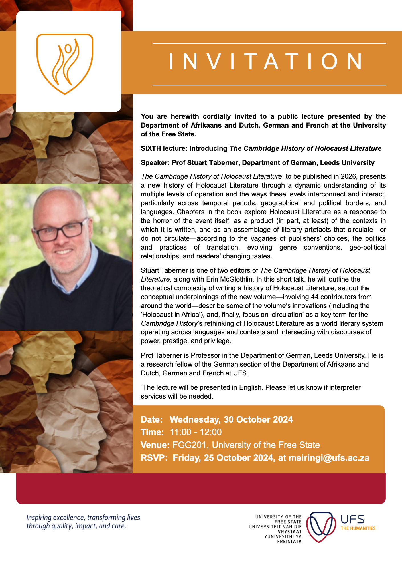 Humanities Invite - Sixth lecture of 2024