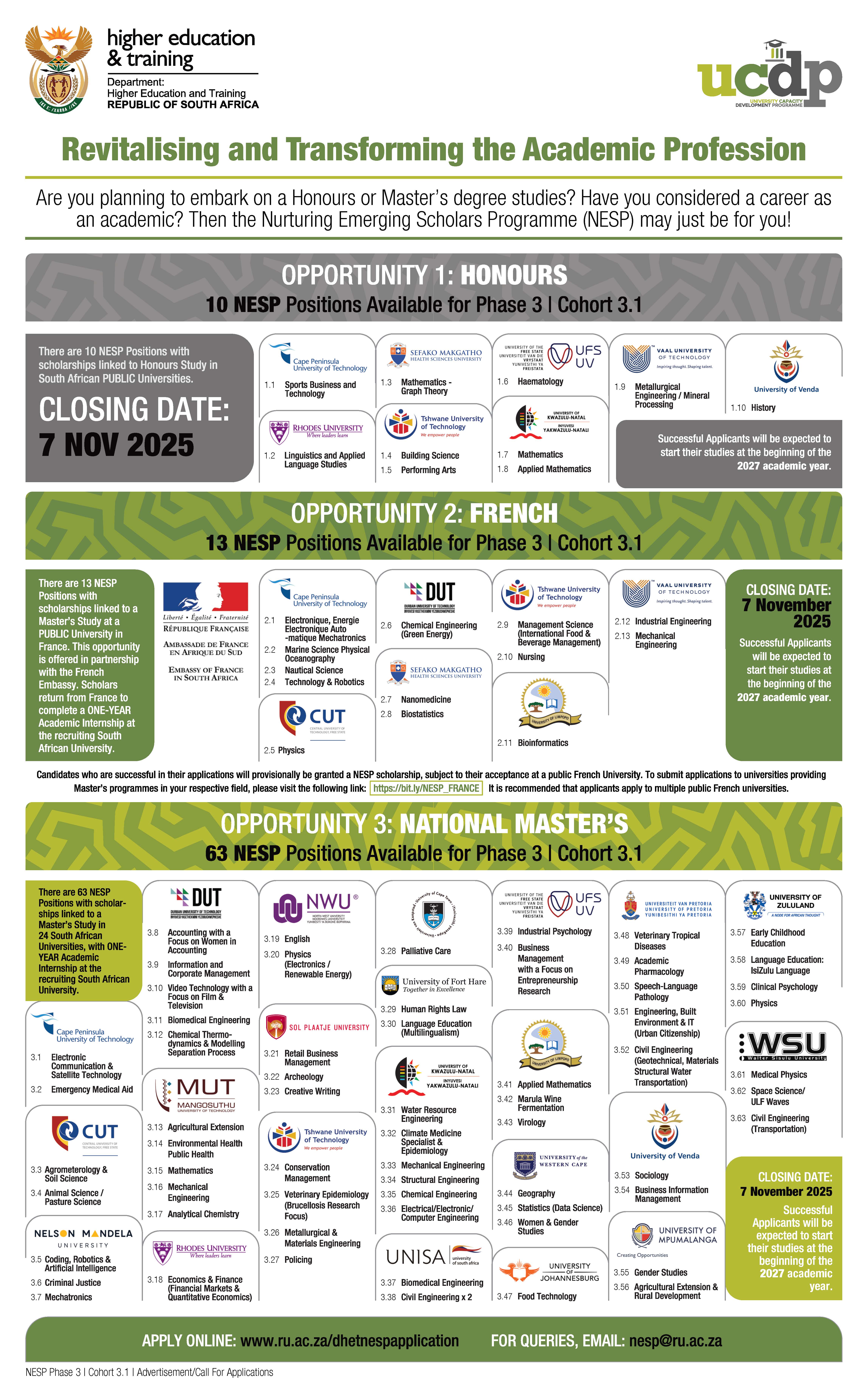 Phase 3.1 NESP advert