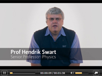 Prof Hendrik Swart Video