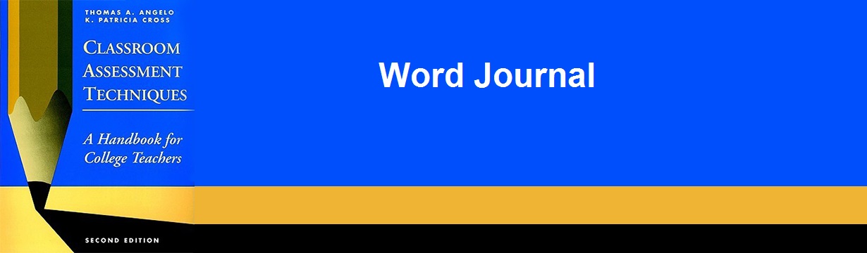 CAT 14 Word Journal