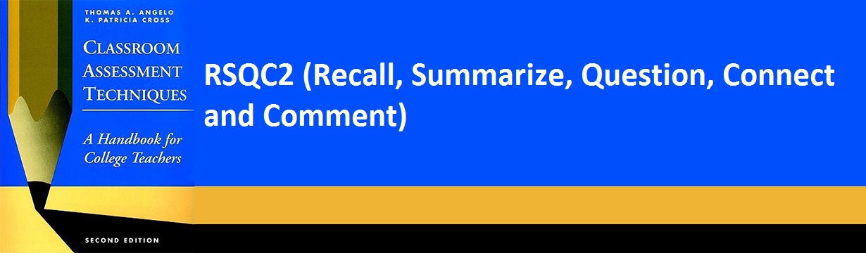 CAT 46 RSQC2 ( Recall, Summarize, Question, Connect and Comment)