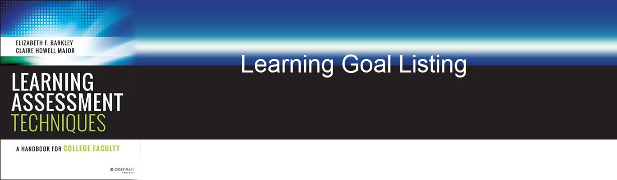 LAT 47 Learning Goal Listing