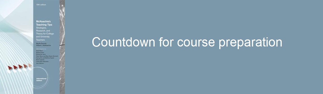 Countdown for course preparation