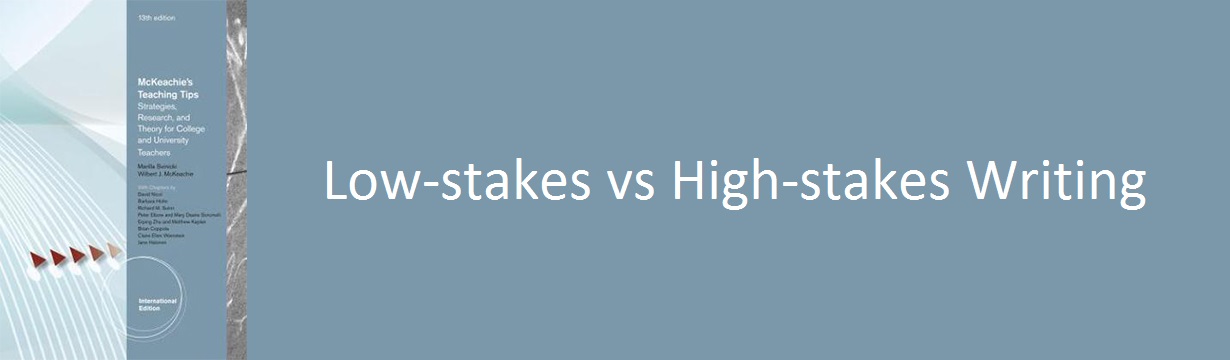 Low-stakes vs High-stakes Writing