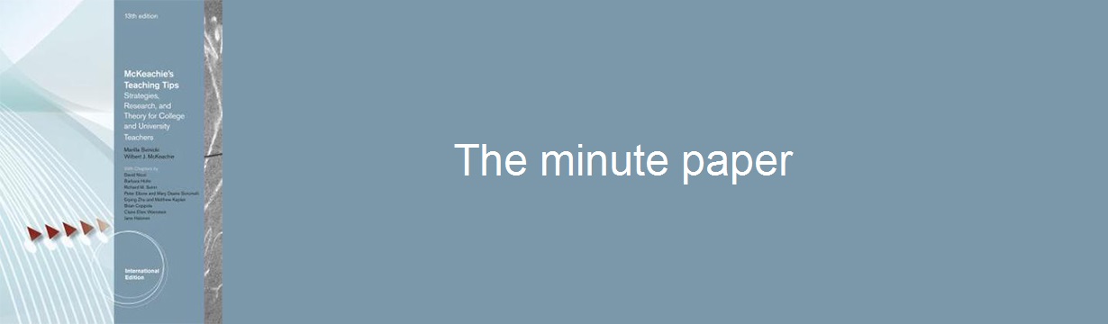 The minute paper