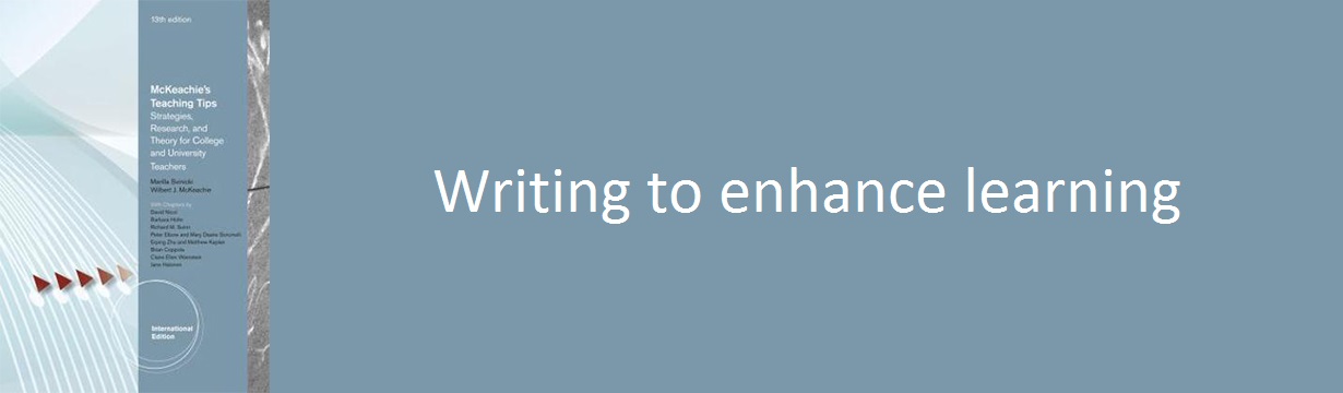 Writing to enhance learning
