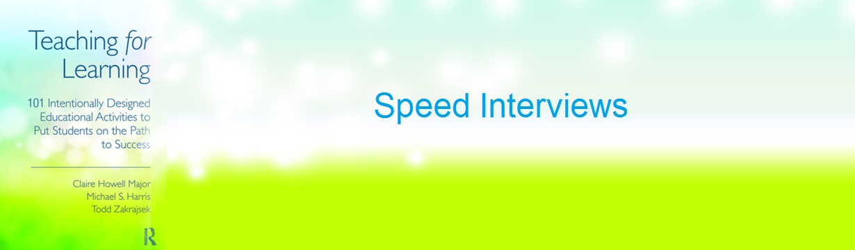 IDEA#35 Speed Interviews