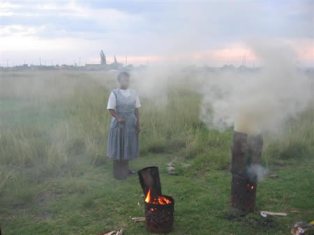 Description: Community Engagement Keywords: NOVA, Basa Magogo, fire, coal, eliminate smoke, saving coal, air pollution