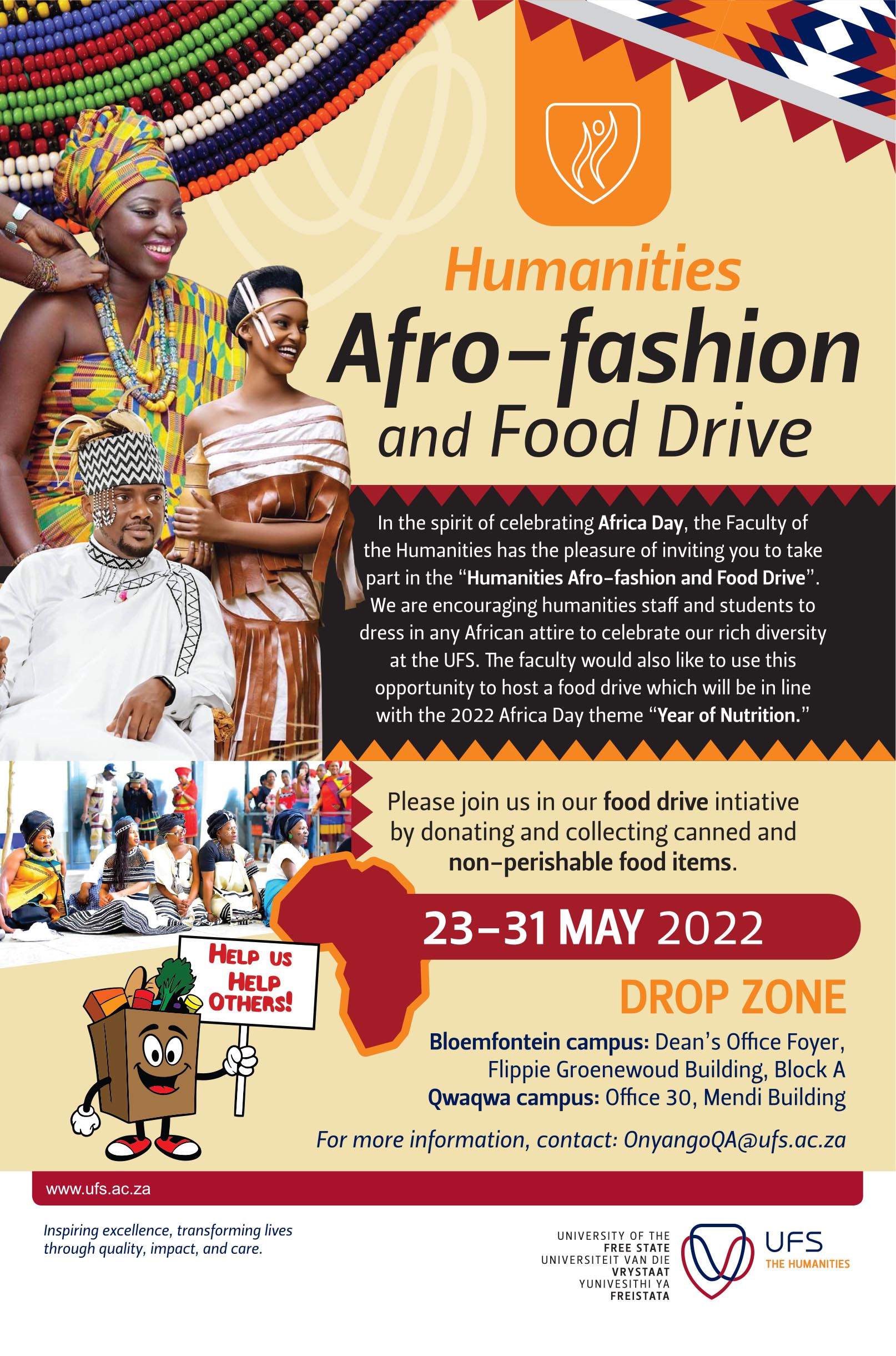Faculty of the Humanities Africa Day Invite 25 May 2022