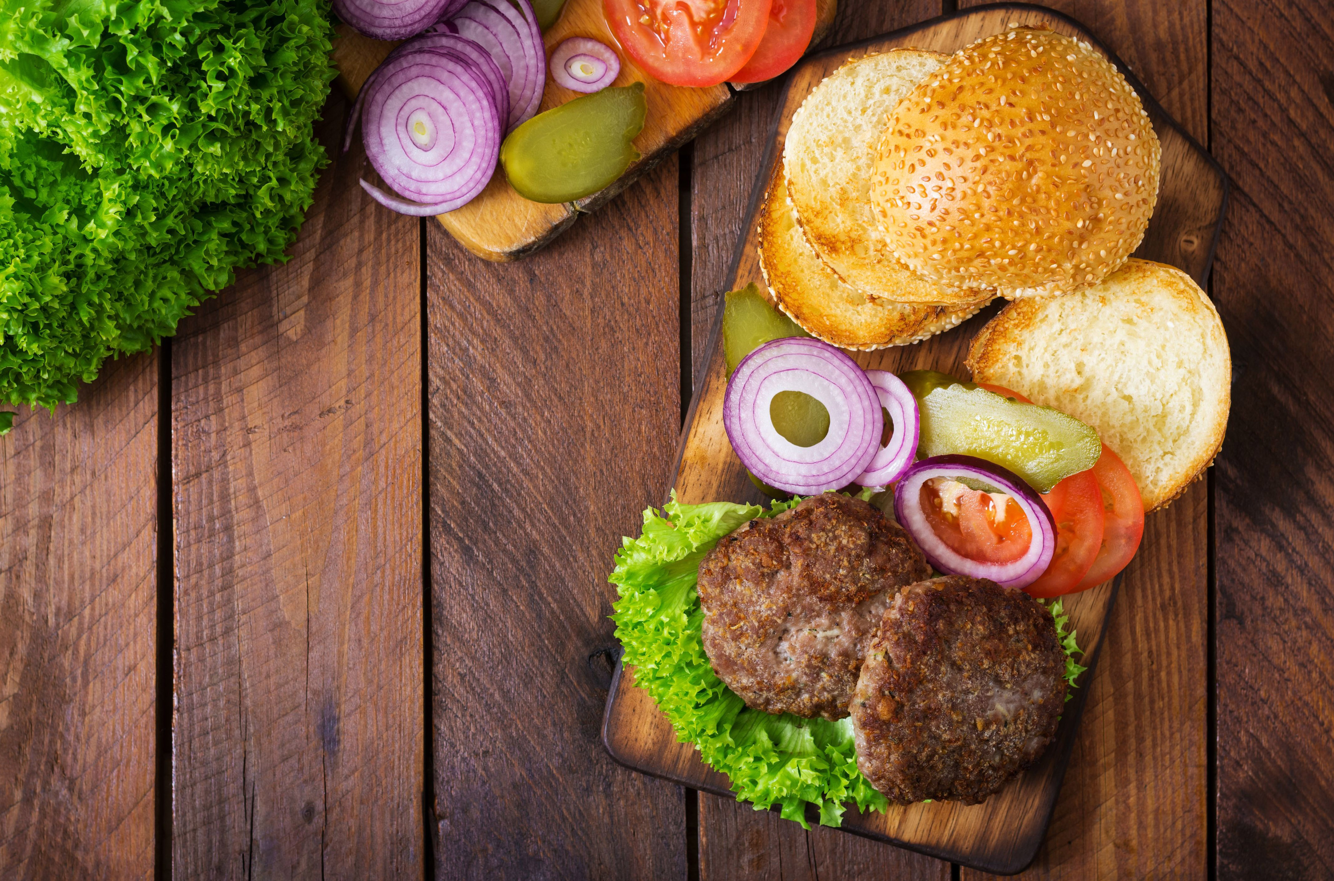 Homemade hamburger 2