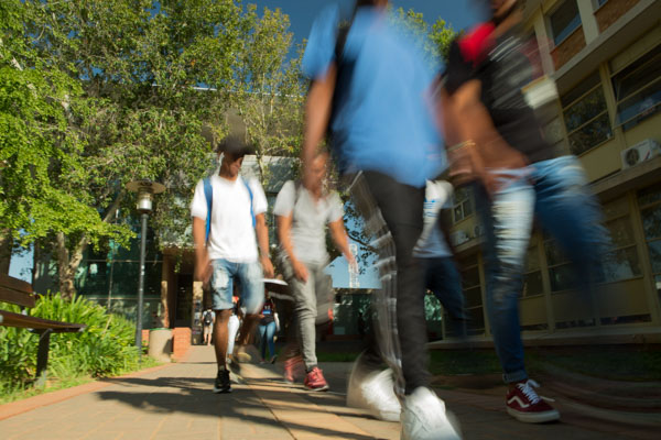 Students on the Bloemfontein Campus