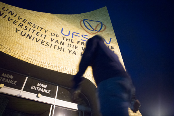 A student entering the South Campus