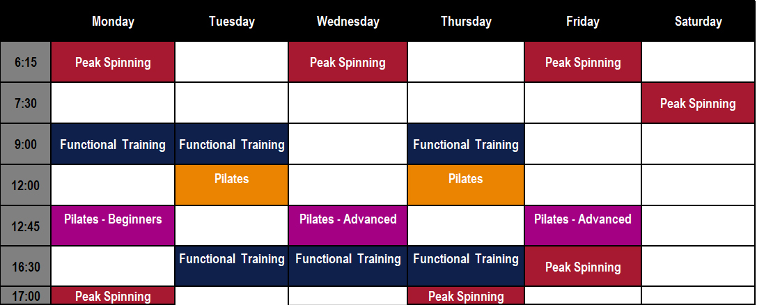 Class schedule new_web use